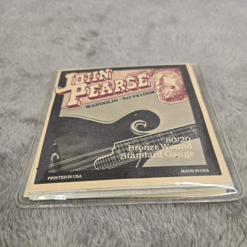 John Pearse Mandolin Strings Set 2100M 80/20 Bronze Wound Standard Gauge USA